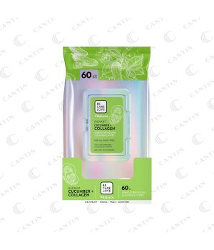 RADIANT CUCUMBER + COLLAGEN MAKEUP REMOVER WIPES 60/pack #BCL67015 VITALUXE