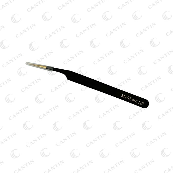 BLACK AND GOLD CURVED TWEEZERS  MISENCIL