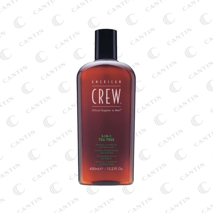 3-IN-1 SHAMPOO TEA-TREE AMERICAN CREW 450 ML