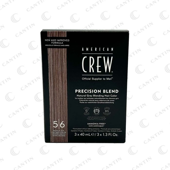 PRECISION BLEND 5-6 MEDIUM ASH  3 x 40ml  AMERICAN CREW