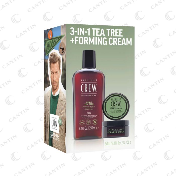 DUO SHAMPOING 3 EN 1 TEA TREE /  FORMING CREAM  FÊTES 2024  AMERICAN CREW