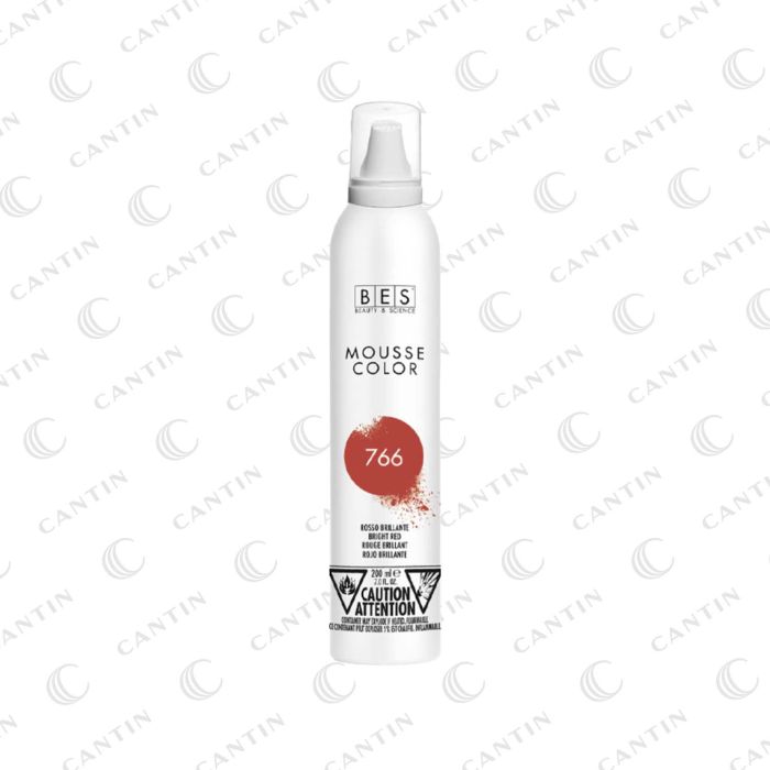 MOUSSE COLORANTE BES #766 ROUGE BRILLANT 200 ML