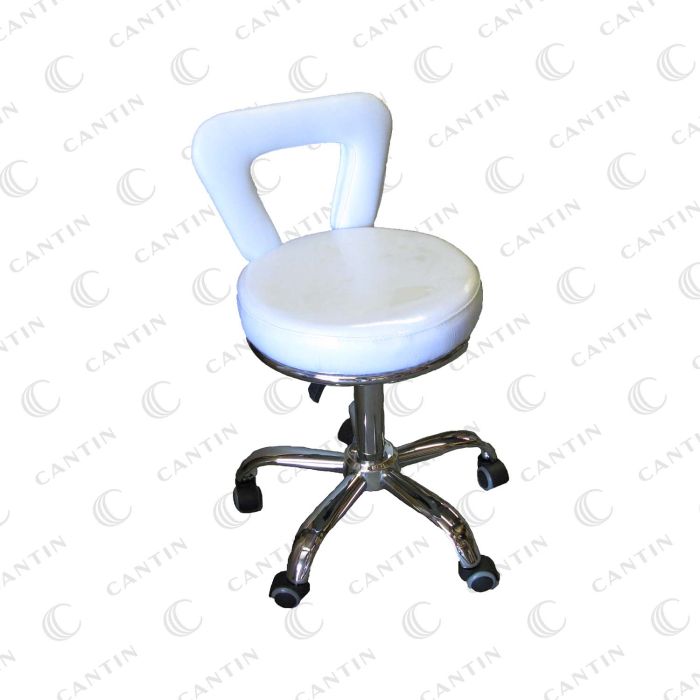 PEDICURE STOOL WHITE GOLDEN DEVON