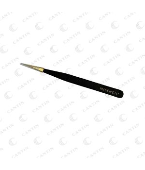 BLACK AND GOLD STRAIGHT TWEEZERS  MISENCIL