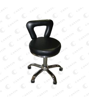 PEDICURE STOOL BLACK GOLDEN DEVON