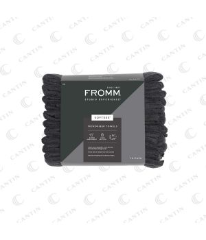 SOFTEES MICROFIBER TOWELS BLACK (10/PACK) #45006 FROMM