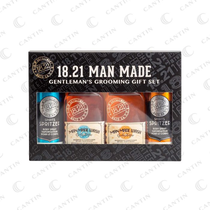 WASH & SPRITZERS KIT (ABSOLUTE MAHOGANY/NOBLE OUD) 18.21 MAN MADE