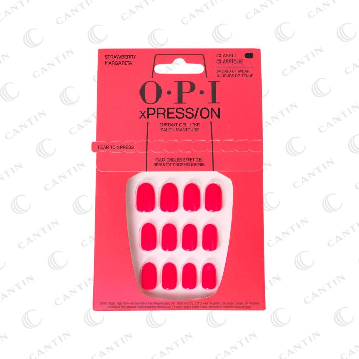 ONGLES ARTIFICIELS -  STRAWBERRY MARGARITA (CLASSIC/ROND) O.P.I