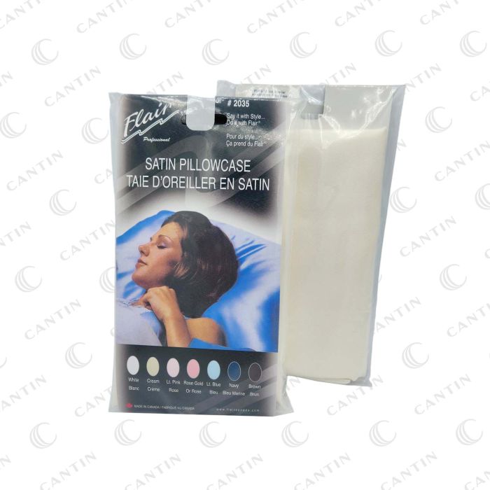 TAIE D'OREILLER SATIN  CREME #2035-13