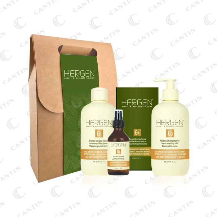 COFFRET OR RESTRUCTURANT (SHAMPOING / BAUME / HUILE) HERGEN